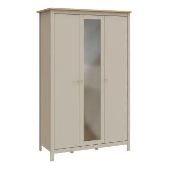 Шкаф распашной Сага, 3 двери, 132х64х215 см кашемир/ясень
