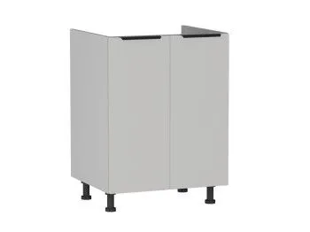 Стол под мойку 2-х дверный СМ-60, Ватель (600*520*820) Экокожа Белый, 23910