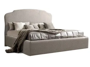 Кровать Римини 1,6 м, с подъемным механизмом (светло-серый), РМКР-2[3], стеганые царги