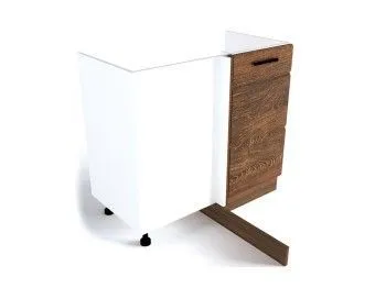 Стол под мойку угловой СМУ-100 правый, Канзас (900*470*820) Шалле Мореный, 20912