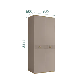 Шкаф 2-х дверный Римини СОЛО (Мокка/Золото) РМШ2/2(s)