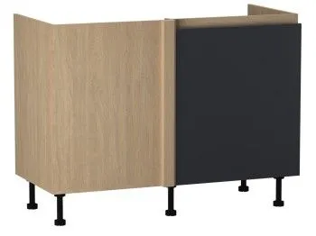 Стол под мойку угловой СМУ-120 правый, Женева (1154*534*870) Дуб Палермо/Синий матовый, 22515