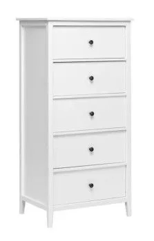 Комод Хитроу (5 ящ) (белый)