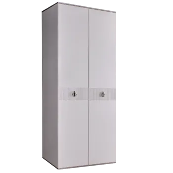 Шкаф 2-х дверный Римини СОЛО (Белый/Серебро) РМШ2/2(s)