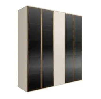 Шкаф 5-ти дв. Bogemia Air (Слоновая кость/Золото) БМШ2/5(4)