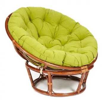 Кресло Papasan с подушкой Орех, флок
