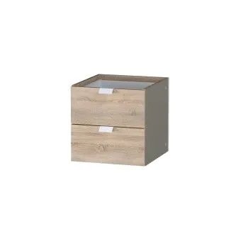 Фора модуль с двумя ящиками, ручка металл 33х33х37, дуб беленый