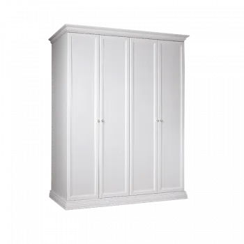 Шкаф 4-х дв. для платья и белья (без зеркал) Амели дуб АМШ2/4