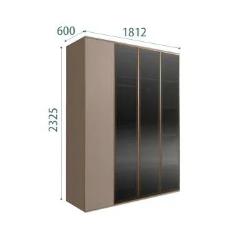Шкаф 4-х дв. Bogemia Air (Мокка/Золото) БМШ2/4(3)