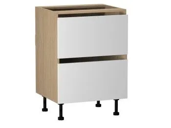 Стол с ящиками СЯ-60 (2), Женева (600*520*870) Дуб Палермо/Белый матовый, 22417