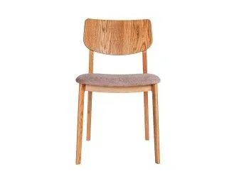 Стул LESTER жесткая спинка (Дуб натуральный с патиной темный орех - 48 Букле Коричневый)