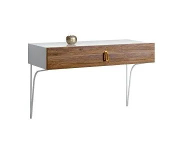 Стол туалетный (консоль) Bogemia Wood Fa (Белый) (Lakobel/Золото) БМСТ-1(Wo)