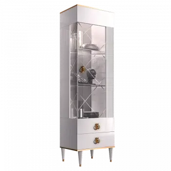 Витрина 1-ств. (правая) Римини СОЛО (белый золото) РМВ1-1С (s) - Выставка Балашиха
