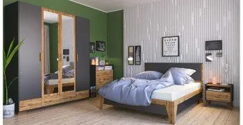 Спальня Сканди Графит 1