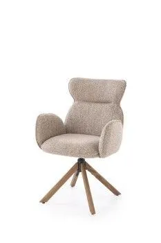 Стул кухонный Halmar K585 поворотный (темно-бежевый/орех светлый)