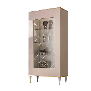 Витрина 2-ств. Римини (Латте/Золото) (Левая) РМВ2-2С