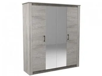 Шкаф 4-х дверный 2300, Денвер (1920*538*2300) Риббек серый, 11726
