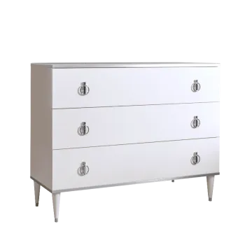 Комод Римини (Белый/Серебро) РМКМ-1