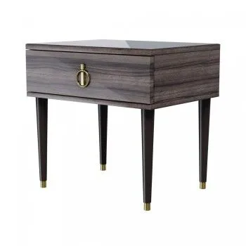 Тумба прикроватная Римини (Орех империя/Золото) РМТП-1