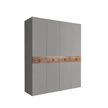 Шкаф 4-х дв. Bogemia Wood Fa (Серый/Золото) БМШ2/4(Wo)