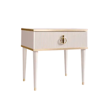 Тумба прикроватная Римини СОЛО (Слоновая кость/Золото) РМТП-1(s)