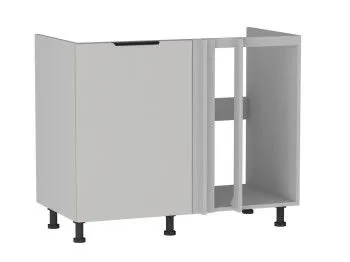 Стол под мойку угловой СМУ-110, Ватель (1000*554*820) Экокожа Белый, 23914