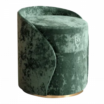Пуф-тумба Изумрудная волна (Crush) золото Sweet dreams PS-101