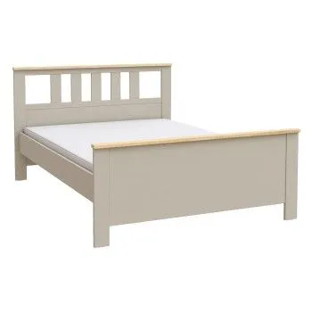 Кровать двуспальная Сага, 140х200 см, кашемир/ясень