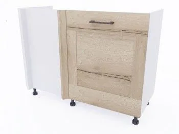 Стол под мойку угловой СМУ-120 правый, Дублин (1100*470*820) Дуб галифакс белый, 21675