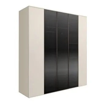 Шкаф 5-ти дв. Bogemia Air (Слоновая кость/Черный) БМШ2/5(3)