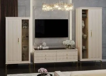 Гостиная Замира 2+тв+2 бежевый