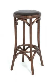 Табурет барный 750 Венский мягкий (темный тон, экокожа коричневая)