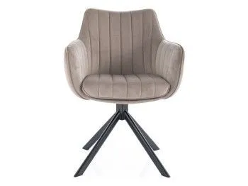 Стул кухонный Signal AZALIA Velvet Bluvel 40 (темно-бежевый/черный)