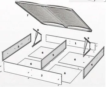Ящик с подъемным механизмом Анна Мария 180x200 см белый