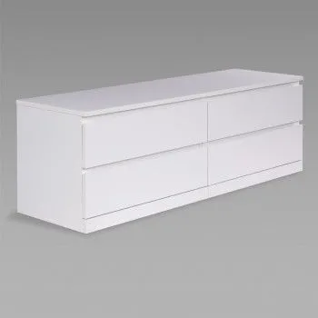 Варма Прайм 4Д комод 160x55x48, белый