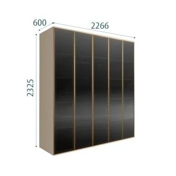 Шкаф 5-ти дв. Bogemia Air (Ваниль/Золото) БМШ2/5(5)