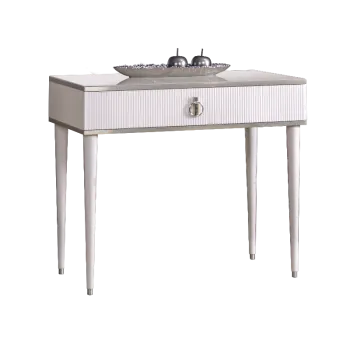 Стол туалетный узкий Римини СОЛО (Белый/Серебро) РМСТ-1(s)[9]
