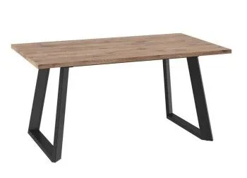 Стол раздвижной Napoli Lux (R)-160 (Дуб велингтон/Чёрный) 160(205)х90