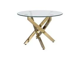 Стол журнальный Signal AGIS A (прозрачный/золотой)