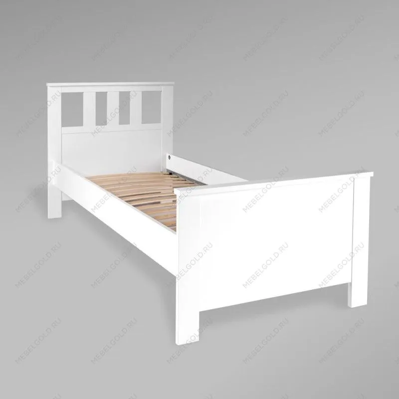 Кровать односпальная Сага, 90х200 см, белая | изображение 10