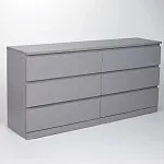Комод Варма, 6 ящиков, горизонтальный, 160х78х40 см, эмаль серая | изображение 9