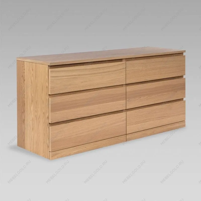 Варма Прайм 6Д комод 160x77x48 шпон дуб беленый