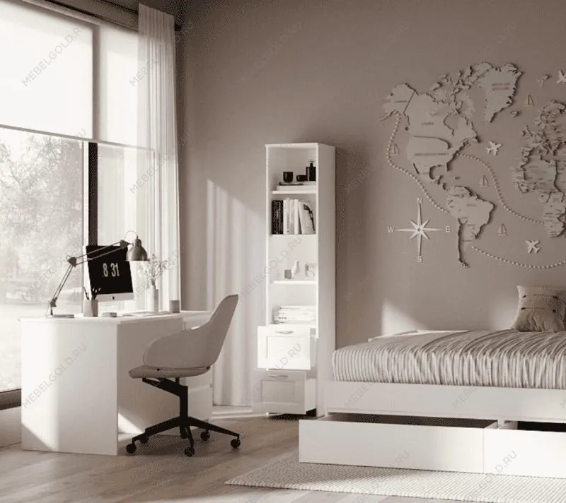 КАСТОР (KULLEN) стол письменный ИКЕА / IKEA 3 ящика 116х65 белый | изображение 5