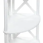 Этажерка-стеллаж угловая Джульетта-4 (молочный дуб) | изображение 1