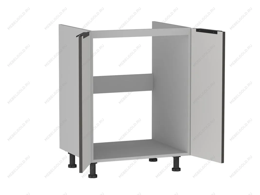 Стол под мойку 2-х дверный СМ-60, Ватель (600*520*820) Экокожа Серый, 23310 | изображение 1