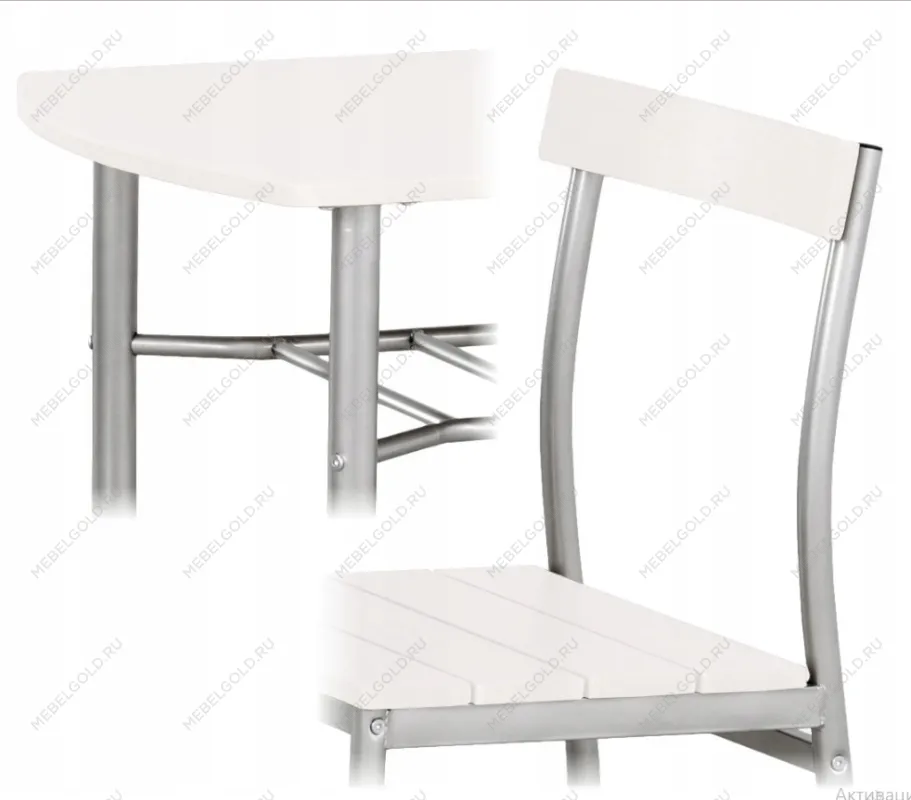 Комплект столовой мебели Halmar LANCE стол + 2 стула (белый) | изображение 1