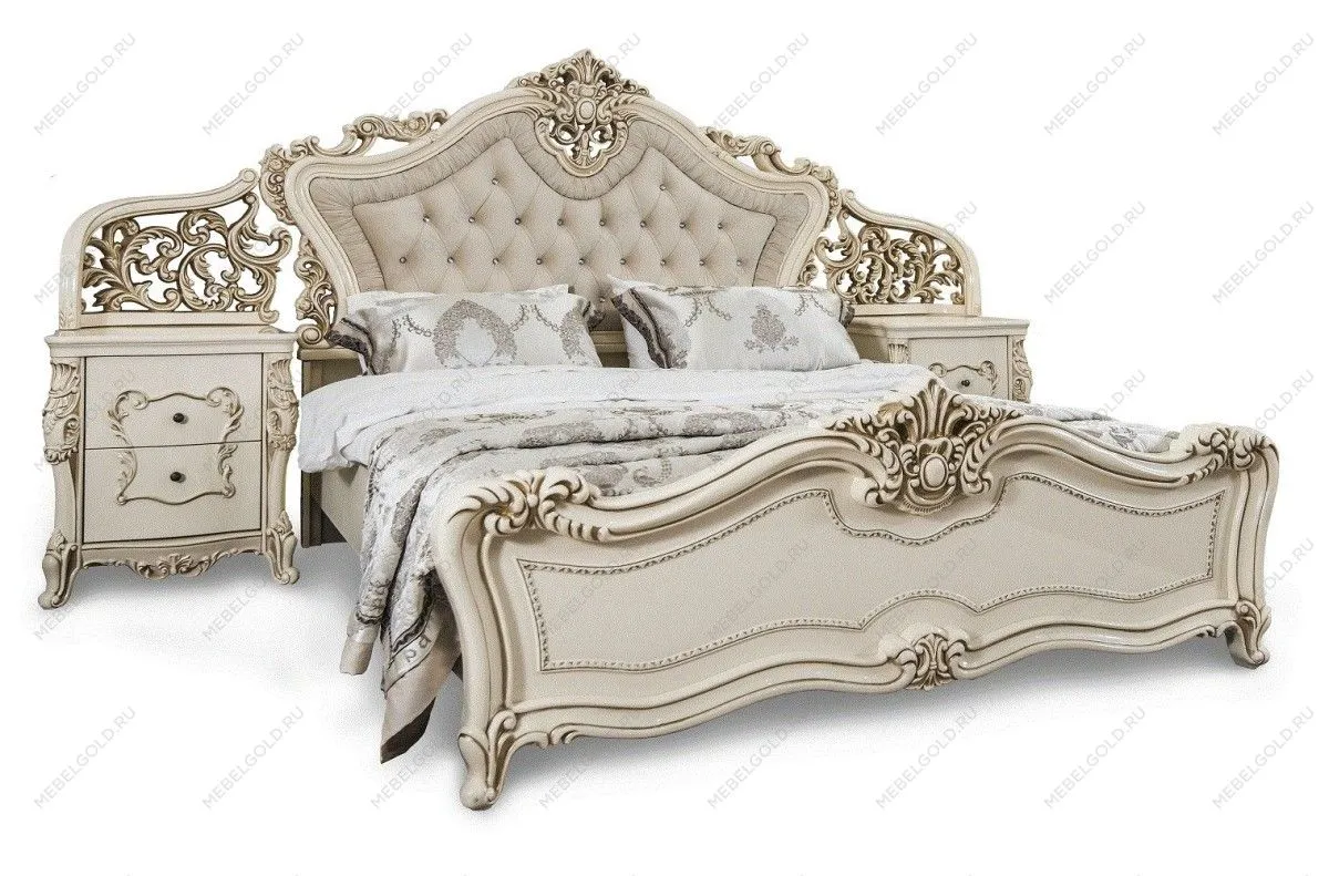 Кровать Джоконда 160х200 см крем глянец | изображение 2