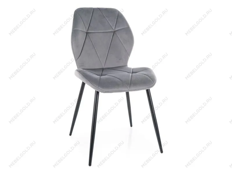 Стул кухонный Signal RICK Velvet Bluvel 14 (серый/черный)