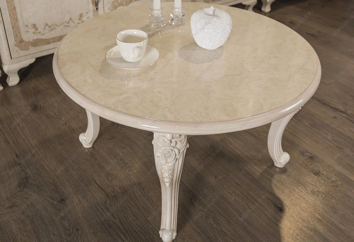 Столик круглый Патрисия крем корень глянец | изображение 3