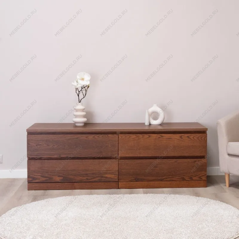Варма Прайм 4Д комод 160x55x48 шпон ясень, коричневый | изображение 3